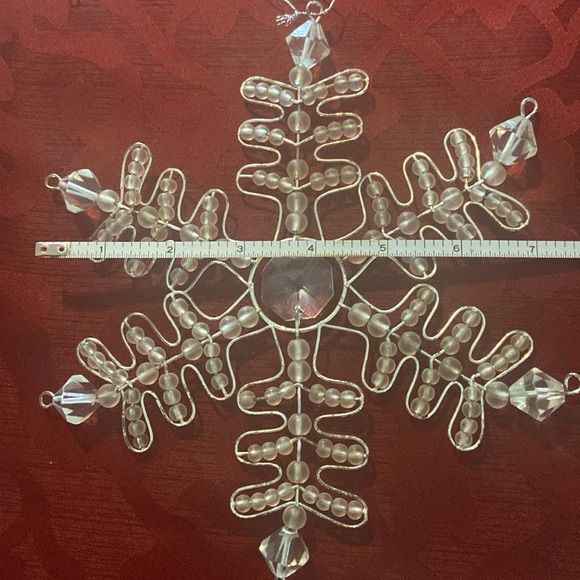 Lot of 5 Restoration Hardware crystal snowflakes 5” to 7” - Picture 2 of 9